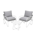 Gardeon Outdoor Bistro Set 3 Piece Patio Furniture Conversation Table and Chairs Grey
