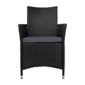 Gardeon Wicker Outdoor Dining Chairs 2PC Patio Garden Cushion