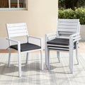 Gardeon 4PC Outdoor Dining Chairs Stackable Aluminium Lounge Patio