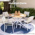 Gardeon 4PC Outdoor Dining Chairs Stackable Aluminium Lounge Patio