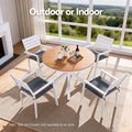 Gardeon 4PC Outdoor Dining Chairs Stackable Aluminium Lounge Patio