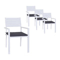 Gardeon 4PC Outdoor Dining Chairs Stackable Aluminium Lounge Patio