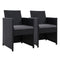 Gardeon 2PC Wicker Outdoor Dining Chairs Garden Patio Cushion