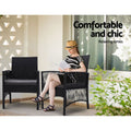 Gardeon 2PC Wicker Outdoor Dining Chairs Patio Lounge Furniture