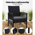 Gardeon 2PC Wicker Outdoor Dining Chairs Patio Lounge Furniture