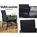 Gardeon 2PC Wicker Outdoor Dining Chairs Patio Lounge Furniture