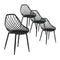 Gardeon 4PC Outdoor Dining Chairs Black PP Lounge Patio Furniture
