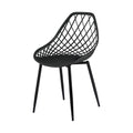 Gardeon 4PC Outdoor Dining Chairs Black PP Lounge Patio Furniture