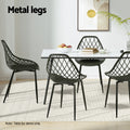 Gardeon 4PC Outdoor Dining Chairs Black PP Lounge Patio Furniture