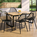 Gardeon 4PC Outdoor Dining Chairs Black PP Lounge Patio Furniture