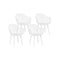 Gardeon 4PC Outdoor Dining Chairs White PP Lounge Patio Garden