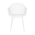 Gardeon 4PC Outdoor Dining Chairs White PP Lounge Patio Garden