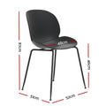 Gardeon 4PC Outdoor Dining Chairs Patio Garden Furniture Black