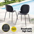 Gardeon 4PC Outdoor Dining Chairs Patio Garden Furniture Black