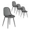 Gardeon 4PC Outdoor Dining Chairs Black PP Lounge Patio