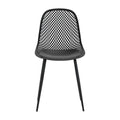Gardeon 4PC Outdoor Dining Chairs Black PP Lounge Patio