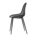Gardeon 4PC Outdoor Dining Chairs Black PP Lounge Patio