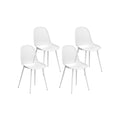 Gardeon 4PC Outdoor Dining Chairs White PP Lounge Patio Furniture