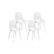 Gardeon 4PC Outdoor Dining Chairs White PP Lounge Patio Furniture