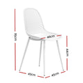 Gardeon 4PC Outdoor Dining Chairs White PP Lounge Patio Furniture