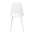 Gardeon 4PC Outdoor Dining Chairs White PP Lounge Patio Furniture