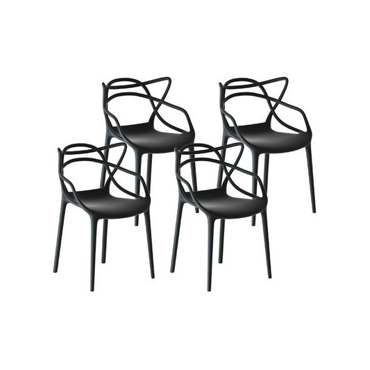 Gardeon 4PC Outdoor Dining Chairs Stackable Patio Furniture PP