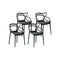 Gardeon 4PC Outdoor Dining Chairs Stackable Patio Furniture PP