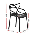 Gardeon 4PC Outdoor Dining Chairs Stackable Patio Furniture PP