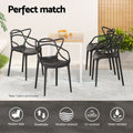Gardeon 4PC Outdoor Dining Chairs Stackable Patio Furniture PP