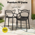 Gardeon 4PC Outdoor Dining Chairs Stackable Patio Furniture PP