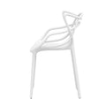 Gardeon 4PC Outdoor Dining Chairs Stackable White Patio Furniture