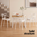 Gardeon 4PC Outdoor Dining Chairs Stackable White Patio Furniture