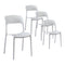 Gardeon 4PC Stackable PP Outdoor Dining Chairs White Patio Garden