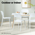 Gardeon 4PC Stackable PP Outdoor Dining Chairs White Patio Garden