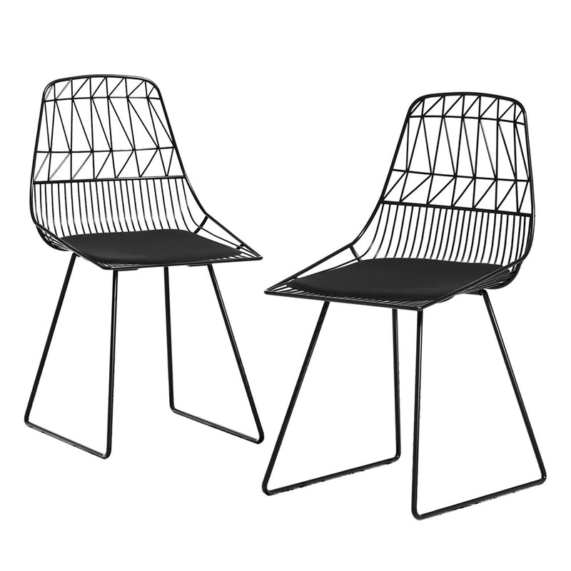 Gardeon 2PC Outdoor Dining Chairs Steel Patio Garden Furniture