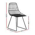 Gardeon 2PC Outdoor Dining Chairs Steel Patio Garden Furniture