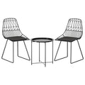 Gardeon 3PC Outdoor Bistro Set Patio Furniture Table Chairs Garden