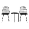Gardeon 3PC Outdoor Bistro Set Patio Furniture Table Chairs Garden