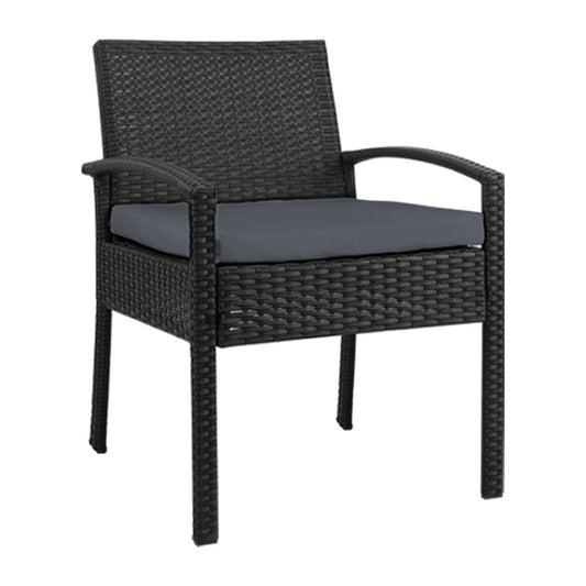 Gardeon Rattan Outdoor Dining Chair w/ Cushion Patio Lounge