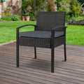 Gardeon Rattan Outdoor Dining Chair w/ Cushion Patio Lounge