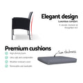 Gardeon 2PC Rattan Outdoor Dining Chairs XL Patio Lounge