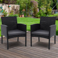 Gardeon 2PC Rattan Outdoor Dining Chairs XL Patio Lounge