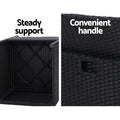 Gardeon 3PC Rattan Bistro Set Outdoor Furniture Table Chairs Cushion