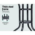 Gardeon 3PC Rattan Bistro Set Outdoor Furniture Table Chairs Cushion