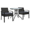 Gardeon 3PC Rattan Bistro Set Outdoor Table Chairs Cushion Patio