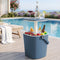 Gardeon 2-in-1 Outdoor Bar Table Portable Ice Bucket Cooler 15L Tong Blue