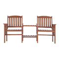 Gardeon Outdoor Garden Bench Loveseat Wooden Patio Furniture Brown