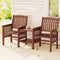 Gardeon Outdoor Garden Bench Loveseat Wooden Patio Furniture Brown