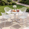 Gardeon 5PCS Outdoor Dining Set Table and Chairs Patio Furniture Garden Diamond White