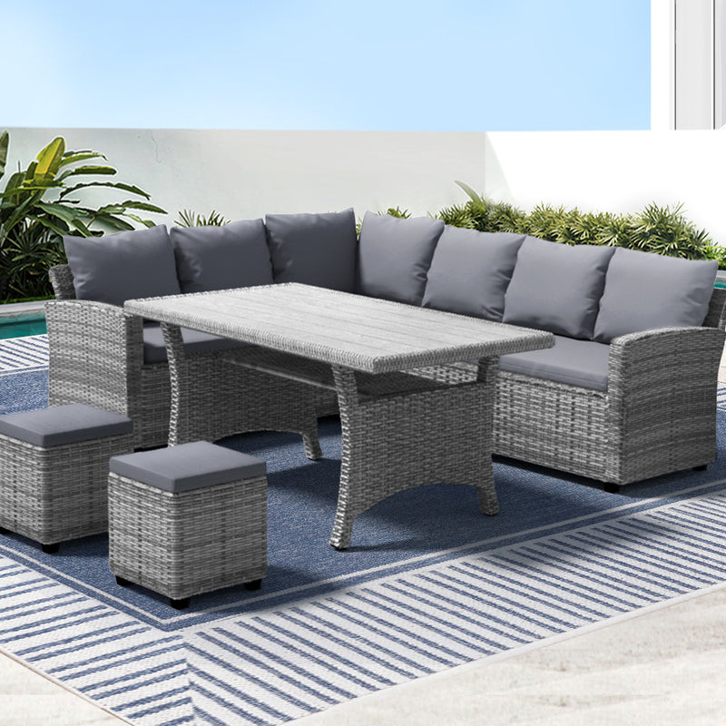 Gardeon Outdoor Dining Set 8 Seater Wicker Table Chairs
